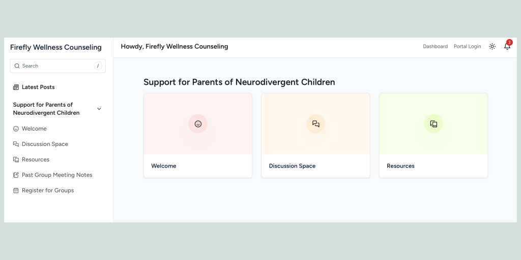portal image for support group